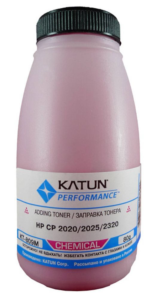 Тонер для картриджей CC533A/CE413A Magenta, химический (фл. 80г) Katun фас.Россия