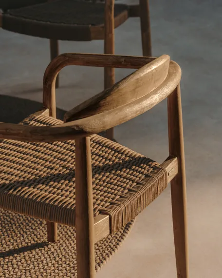 Стул Glynis массив эвкалипта с бежевым сиденьем