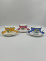 Чайная пара с жёлтой каймой Givenchy by Yamaka