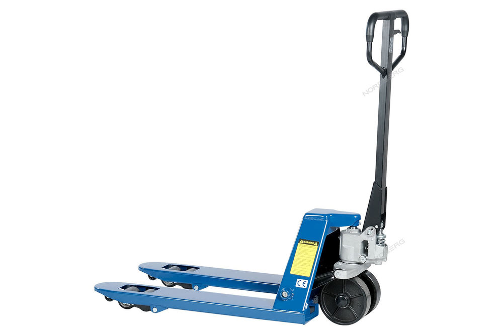 NORDBERG (N3901S-25) Тележка (рохля) складская гидравлическая короткая 2.5 т, усиленная, с полиуретановыми колесами