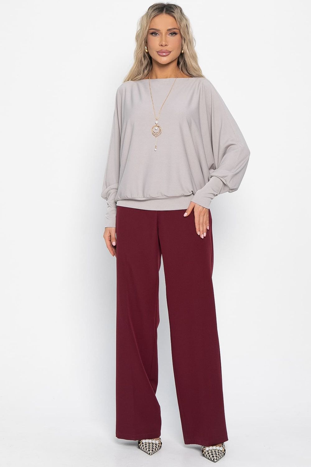 Блуза Муза (серо-бежевая) Б15043-5М LT Collection