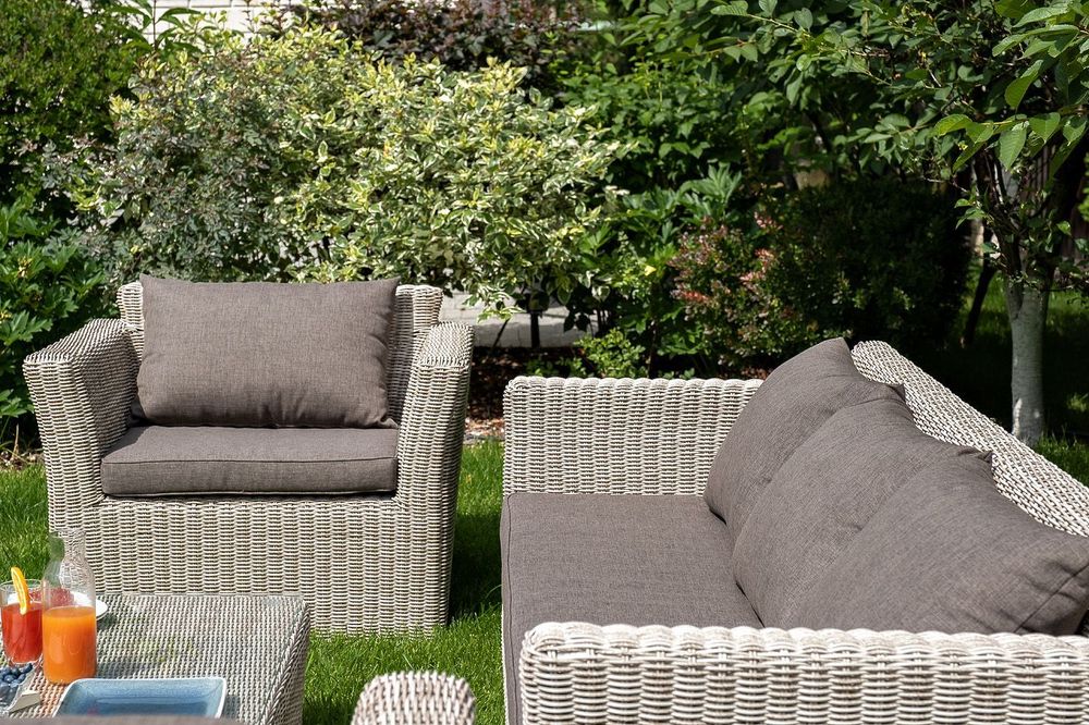 "Капучино" лаунж-зона из искусственного ротанга, цвет бежевый