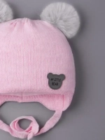 Шапка для девочки зимняя вязаная с ушками