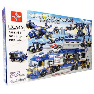 Конструктор LX Сity Police 8в1 SUPER ROBCOP трансформер 828 деталей