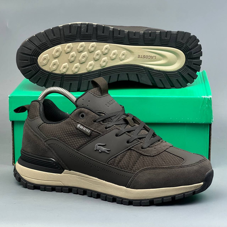 Кроссовки Lacoste GoreTex ТЕРМО #370 (корич.)
