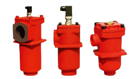 WKRFBN/HC110DC10C1.X - Сливной фильтр гидравлический одинарный модели RF тонкость фильтрации 10 мкм, типоразмер 110, вид присоединения: резьба G3/4, материал корпуса - чугун, рабочее давление до 25 бар, электрический индикатор загрязнения