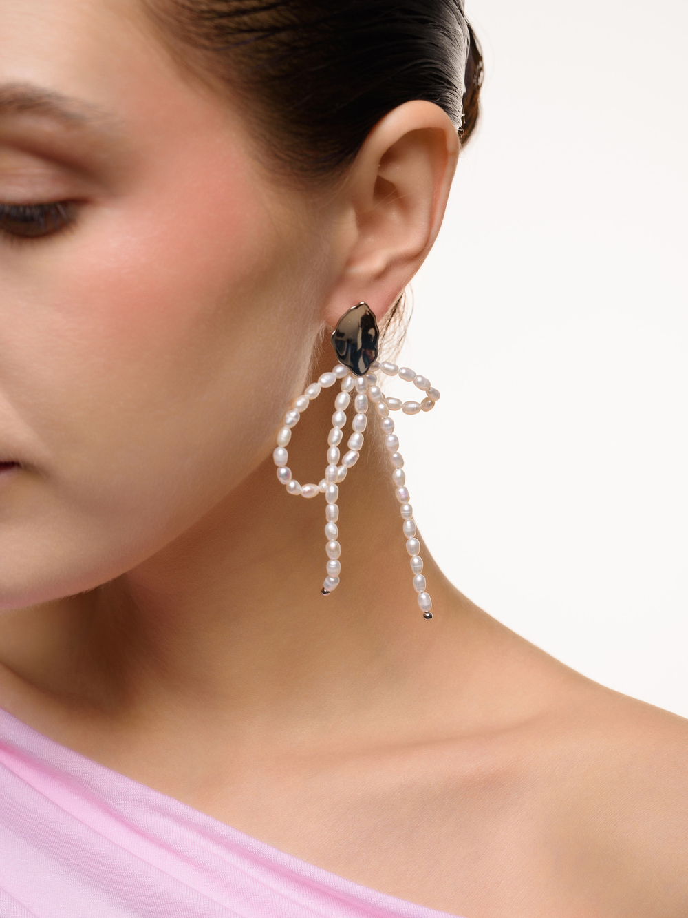 Серьги "Glide bow" Silver