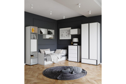 Комод Асцелла, Белый, Графит серый