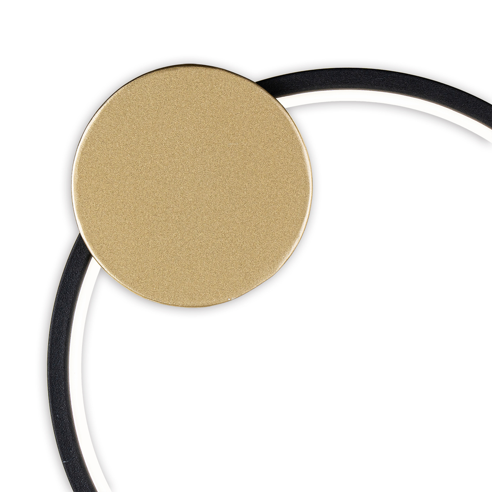 Настенный  светодиодный светильник 15Вт, 1040Лм, 4500К, Ra>80,  металл/силикон, черный