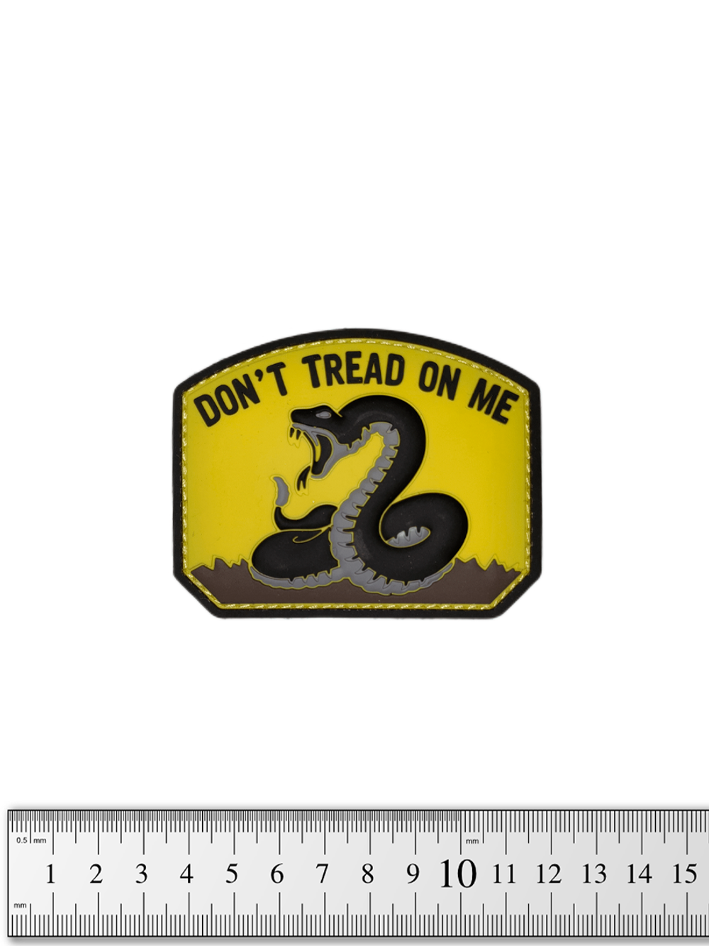 Шеврон Don't Tread on Me PVC. Жёлтый