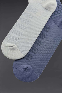 ZARA СПОРТИВНЫЕ НОСКИ, СЕРЫЙ/СИНИЙ