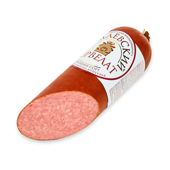 Колбаса варёно-копчёная салями «Сервелат Кремлевский» высший сорт, Гродненский мясокомбинат, Беларусь