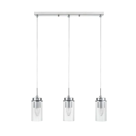 8102/3A COMFI LN26 408 хром/прозрачный металл/металл Подвес Е14 3*40W 220V ISHA