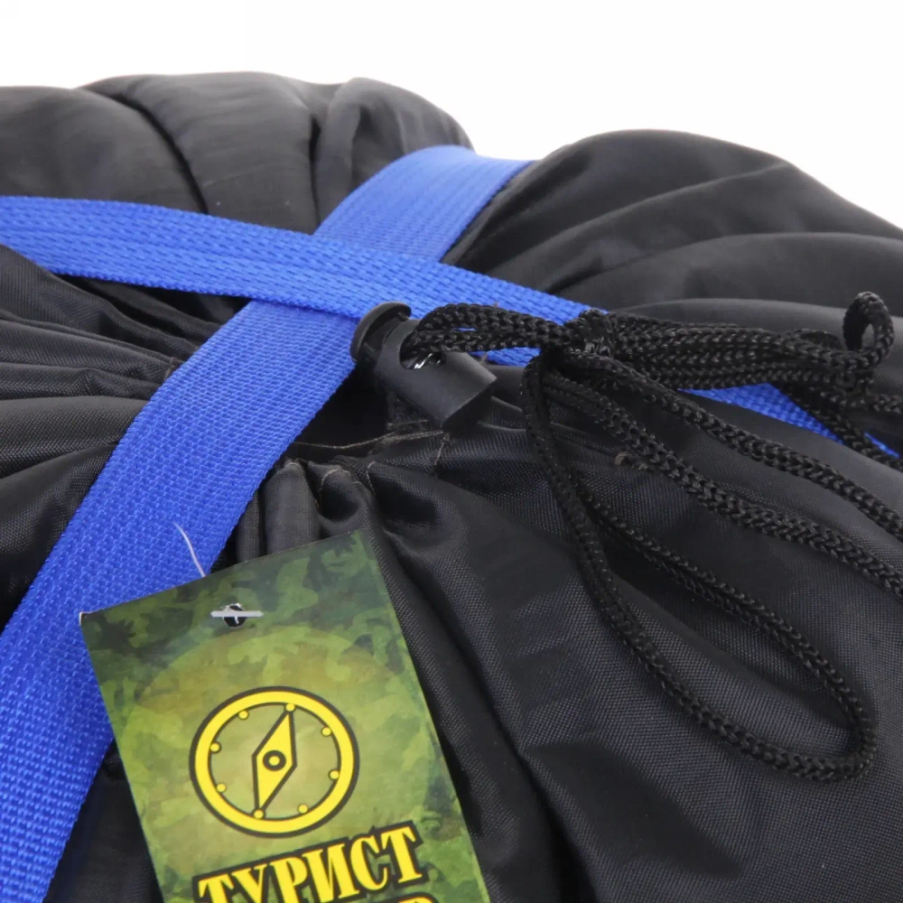 Спальник одеяло с капюшоном 220*85см 2000гр серо-синий +0С