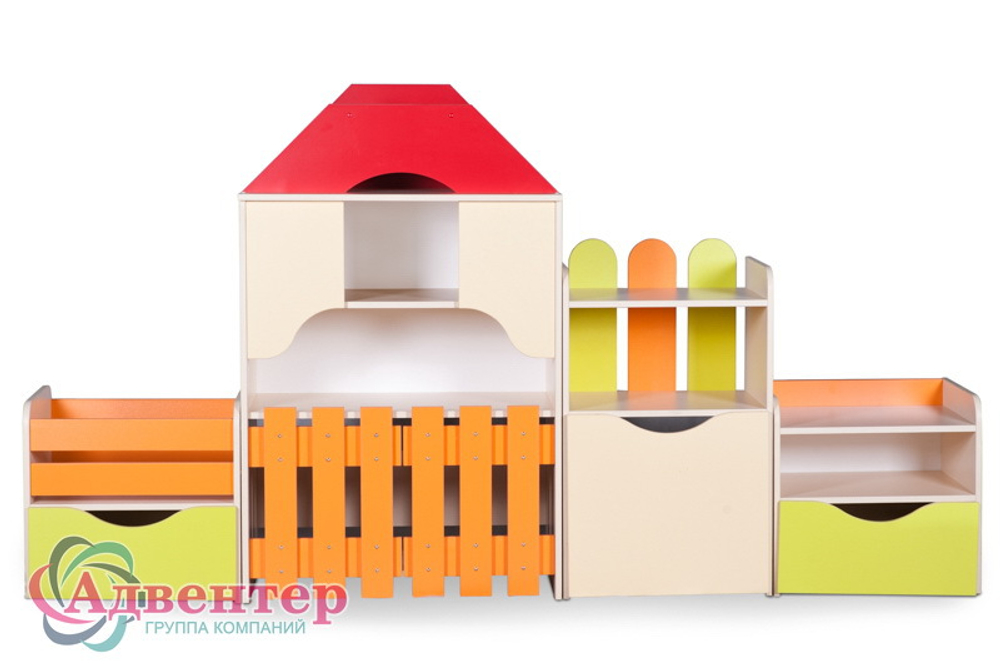 Стенка игровая ВЕСЕЛАЯ ФЕРМА для детского сада