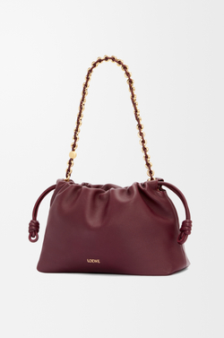 Loewe Сумка Flamenco среднего размера из мягкой кожи ягненка наппа, бургунди