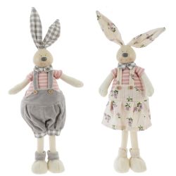 GAEM Игрушка набивная "Заяц/Зайка", L13 W8 H44/33 см, 2в.