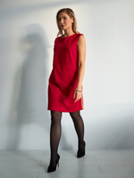 Платье сарафан офисный замшевый