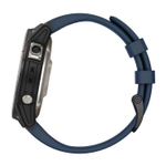 Умные часы Garmin Quatix 7 Pro Amoled Sapphire титановый с темно синим силиконовым ремешком