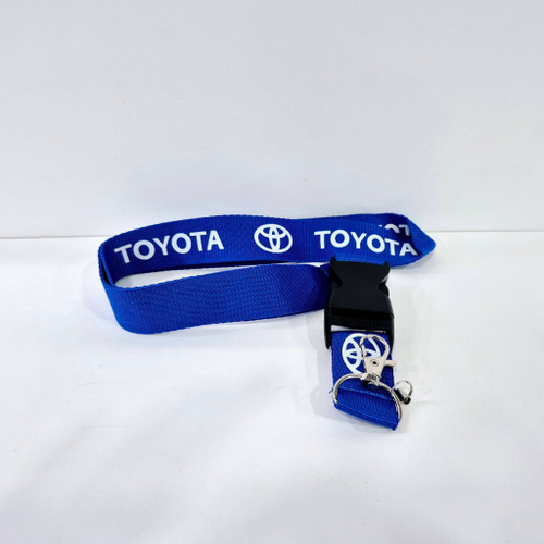 TOYOTA (синий) Люкс / Брелок, шнурок для ключей на шею TOYOTA (Тойота), ланъярд, крафт, синий (1 шт)