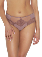 Тоненькие трусики-бразилиана с нежным кружевом (Размер: M) (Цвет: темно-синий)