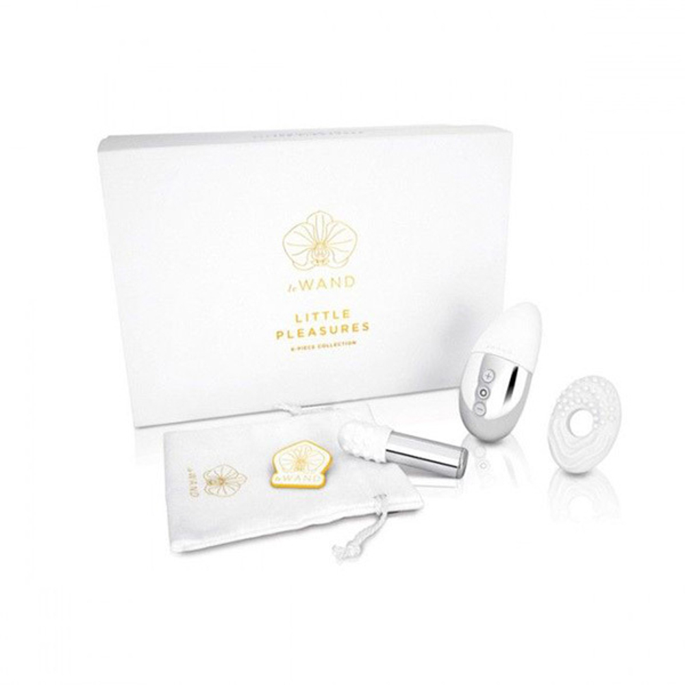 Белоснежный вибронабор с серебристыми элементами Le Wand Little Pleasures Collection LW-027