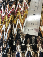 Трикотаж принт зигзаг, коричневый, желтый, белый, черный, дизайн MISSONI