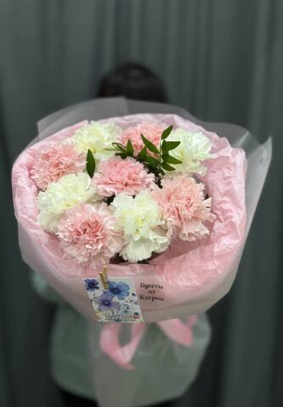 Букет из диантусов с добавлением пистации №3