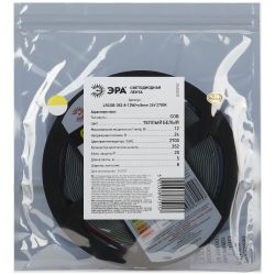 Светодиодная лента ЭРА LRCOB-352-8-12W/m 8mm 24V 2700K 3 years теплый белый 5м | Светодиодные ленты COB 24В 3 года