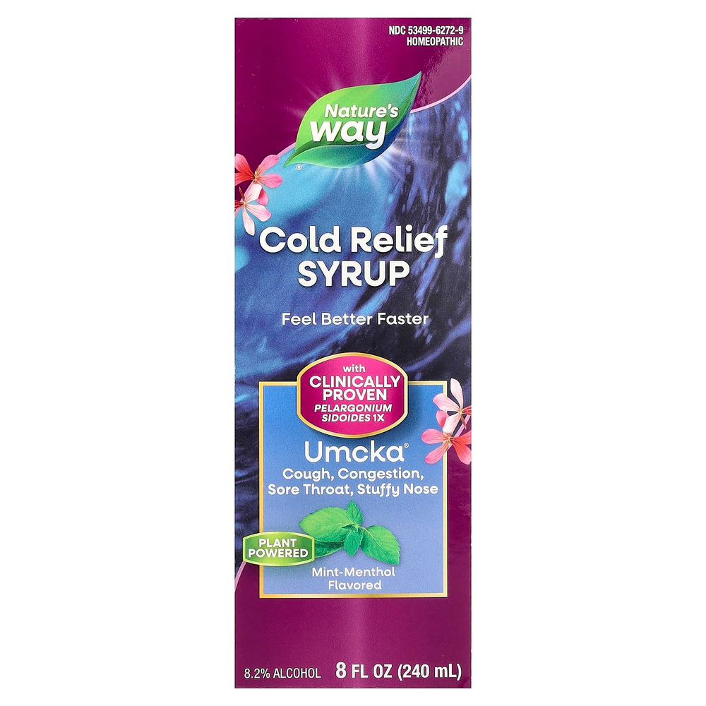 Nature's Way, Umcka®, сироп от простуды, со вкусом мяты и ментола, 240 мл (8 жидк. унций)