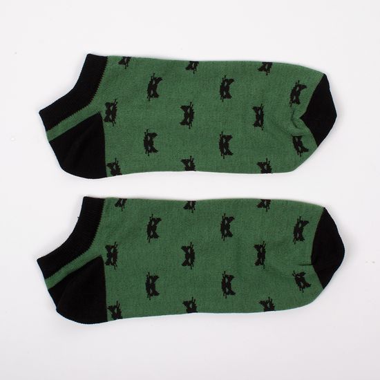 Носки ЗАПОРОЖЕЦ Котики короткие Зеленый O/S