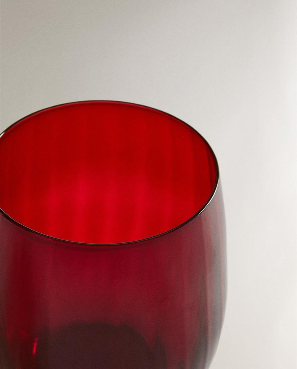 ZARA HOME РЕЛЬЕФНЫЙ РОЖДЕСТВЕНСКЙ БОКАЛ, КРАСНЫЙ