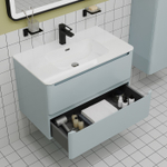 Тумба с умывальником IDDIS Edifice, подвесная, 80 см, голубой, EDI80B0i95K