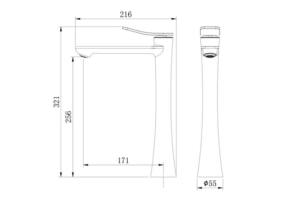 Смеситель для раковины высокий Grossman Advans 520.K35.09.120 брашированный никель,1 место