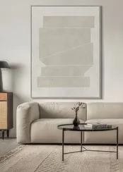 Постер Purity geometric 120х90 см, бежевый, белый