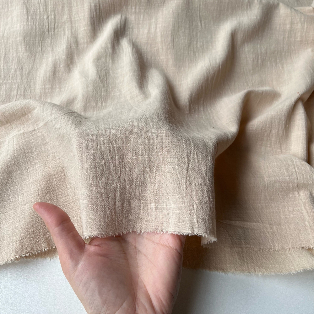 Хлопок "под Лён" Бежевый