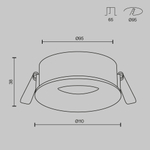Встраиваемый светильник Maytoni Slim DL027-GX53-B