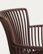 Уличный стул Surpika из пластика и коричневой стали