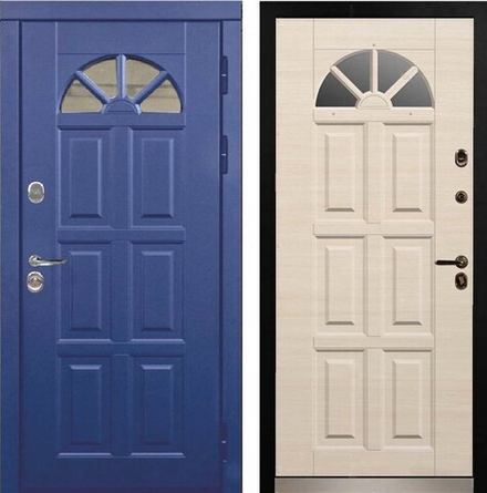 Входная эмалированная дверь "Кармен" Эмаль Blue