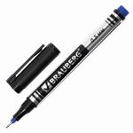 Маркер перманентный 0.5мм, Brauberg Jet, синий