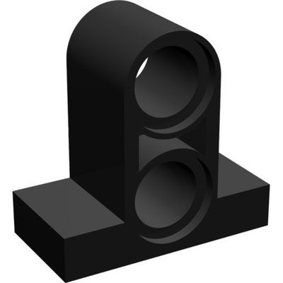 Lego 100шт Плитка штыревого разъема 1x2x1 2 / 3 с 2 отверстиями двойные сверху (черный) 32530 / 4144