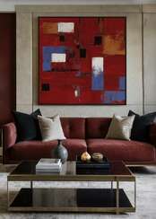 Постер Vinic 100х100 см, бордовый