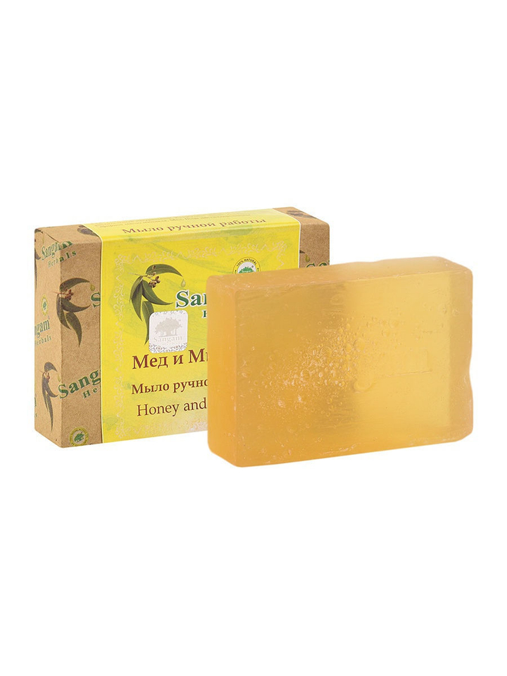 Мыло Sangam Herbals с глицерином Мед и Миндаль Honey and Almond 100 г