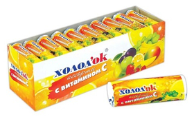 Конфеты "ХОЛОДОК" табл с витамином С "Ассорти" в стике, 30шт