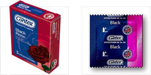 Презервативы черного цвета CONTEX №3 Black Rose, 3 шт.