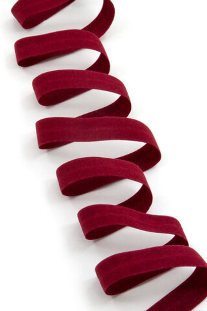 Бейка эластичная 15 мм матовая бордо