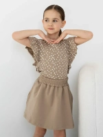 Костюм для девочки на лето с юбкой