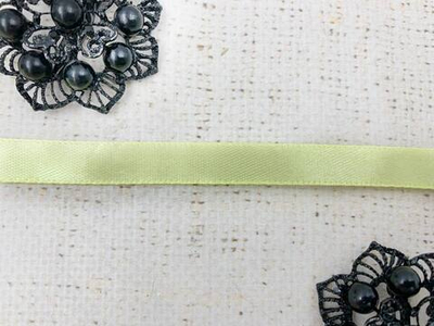 Лента атласная, ш. 1,2 см, светло-жёлтый