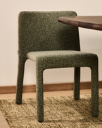 Штабелируемый стул Loria из зелёного шенилла