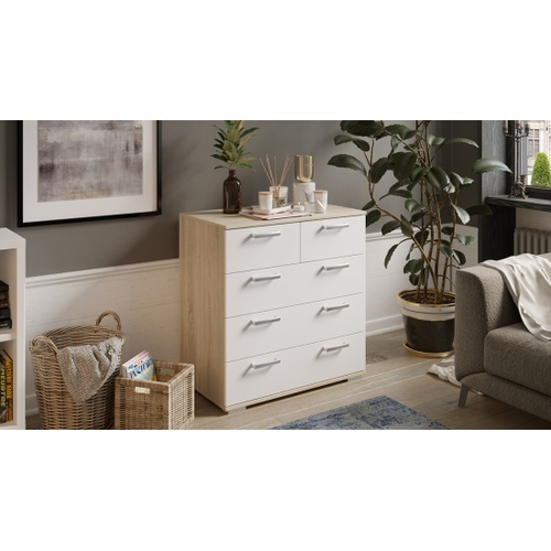 Квинт Комод 02-45.003 (Дуб Сонома/Белый) ТриЯ